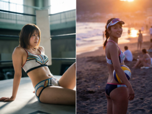 Nano Banana Pro swimsuit girl prompt example