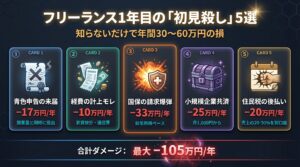 フリーランス1年目の初見殺し5選 - 合計ダメージ最大105万円/年