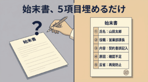 始末書の書き方｜紛失・事故・遅刻など5シーンの例文集