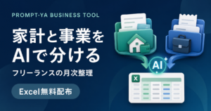 ChatGPTで家計と事業のお金を分ける｜フリーランス向け月次整理術【Excel付き】